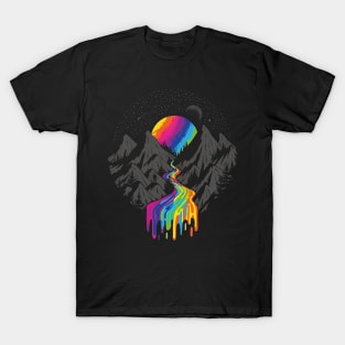 Celestial Dreams: Colorful Night Odyssey T-Shirt